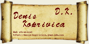 Denis Koprivica vizit kartica
